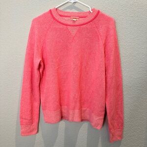 J. Crew Vibrant Pink Crew Neck Sweater